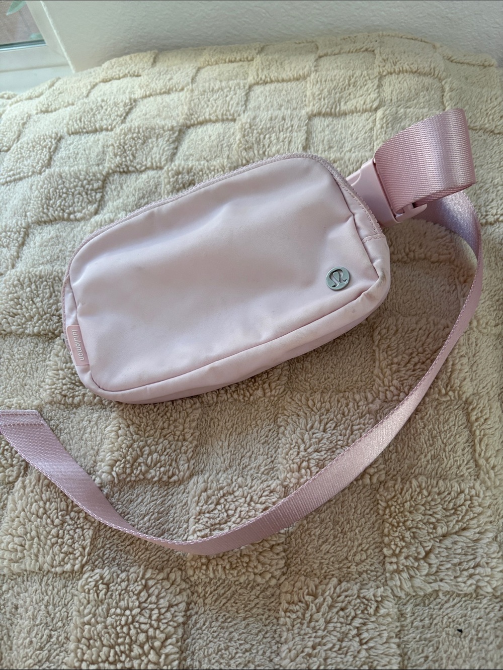 lululemon athletica Pale Pink Crossbody Belt Bag